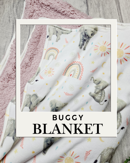Buggy Blankets - 90x60cm - Please leave a comment in the checkout with what backing you would like.