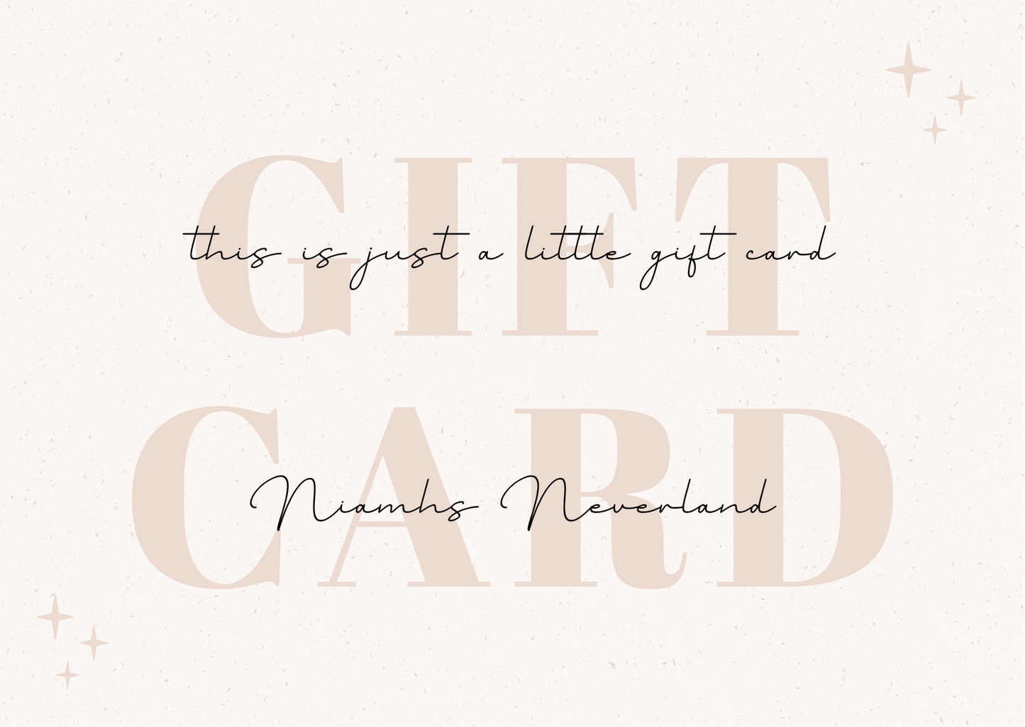Niamhs Neverland Gift Card