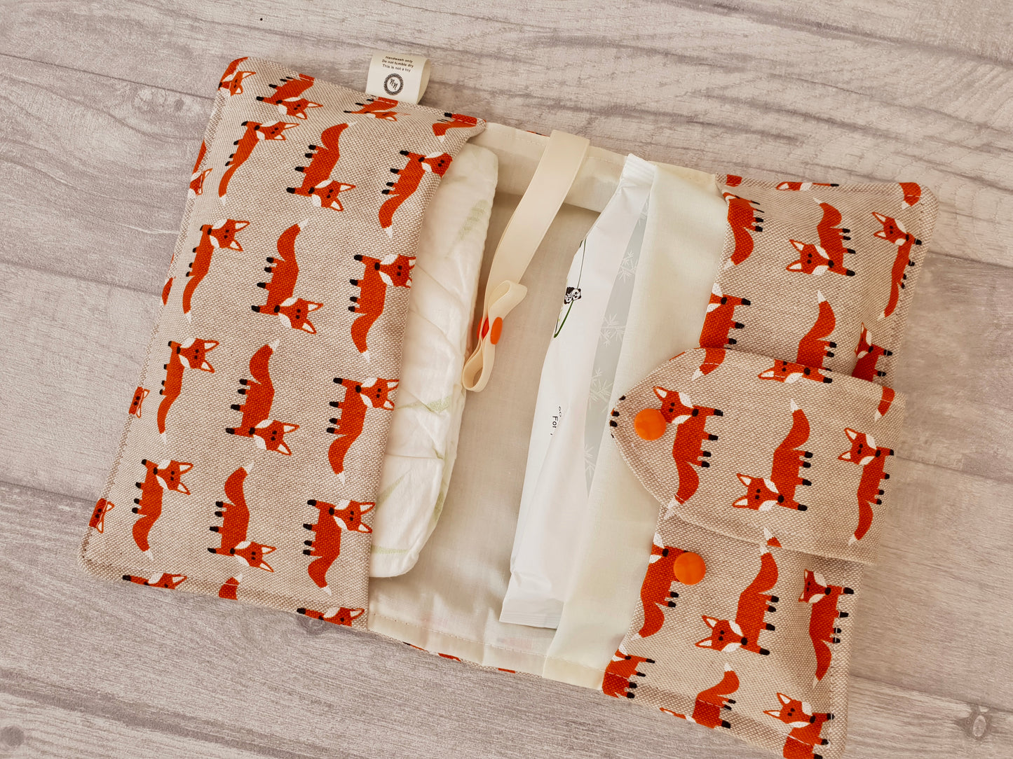 Hello Mr Fox Nappy Wallet